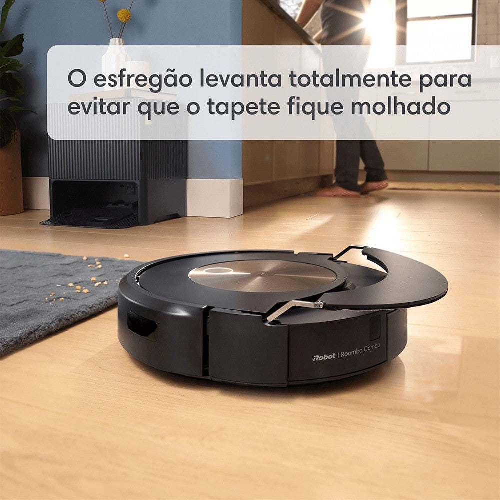 Robô Roomba Combo J9+, 2 em 1, Aspira e Passa Pano com Preenchimento de Compartimento de Água automático, da iRobot