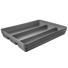 Porta Talheres Retangular Logic Chumbo 34,6x26,9cm - Martiplast