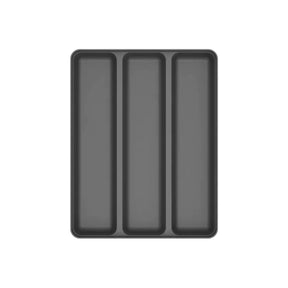 Porta Talheres Retangular Logic Chumbo 34,6x26,9cm - Martiplast