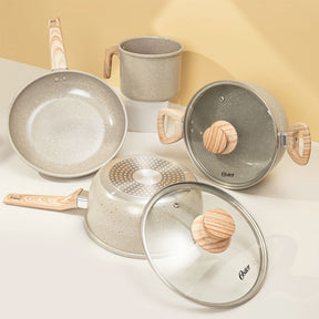 Jogo de Panelas Marble Edition 4 Peças Cinza Claro - Oster