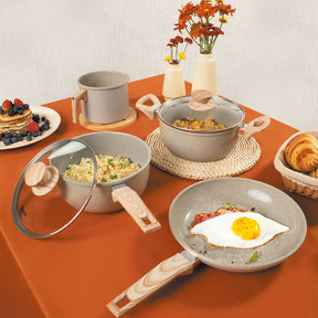 Jogo de Panelas Marble Edition 4 Peças Cinza Claro - Oster