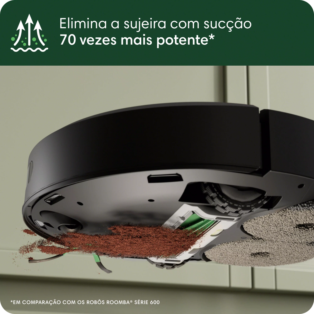 Robô Aspirador Roomba 505+ Combo, com Base AutoWash Dock, Aspira e Passa Pano, iRobot