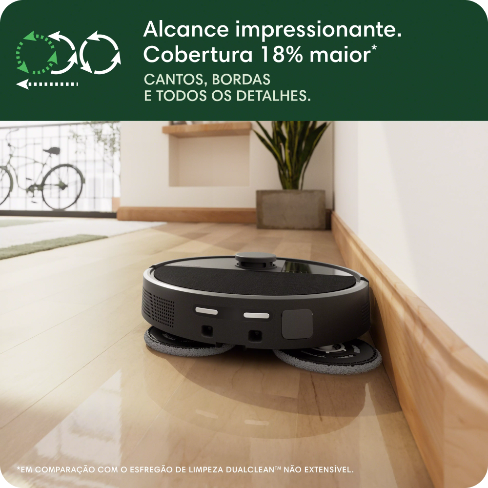 Robô Aspirador Roomba 505+ Combo, com Base AutoWash Dock, Aspira e Passa Pano, iRobot
