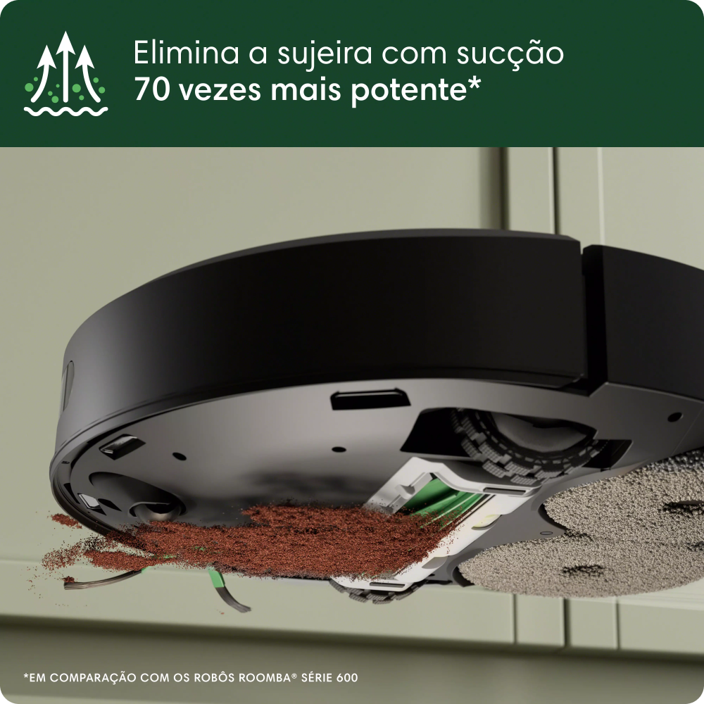 Robô Aspirador Roomba 405+ Combo, com Base AutoWash Dock, Aspira e Passa Pano, iRobot
