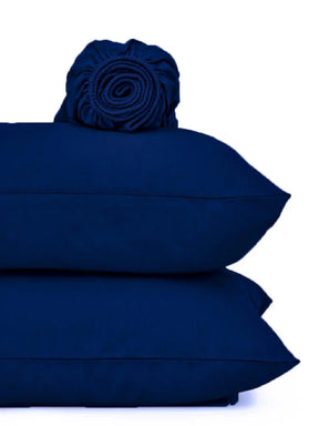 Conjunto de Lençóis QUEEN 3 Peças - 400 Fios Micropercale com Ponto Palito