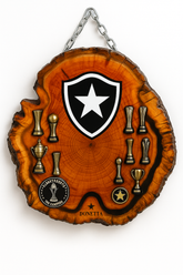 Tábua Rústica Personalizada - Bota Fogo + Kit Churrasco Personalizado