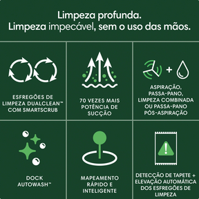 Robô Aspirador Roomba 405+ Combo, com Base AutoWash Dock, Aspira e Passa Pano, iRobot