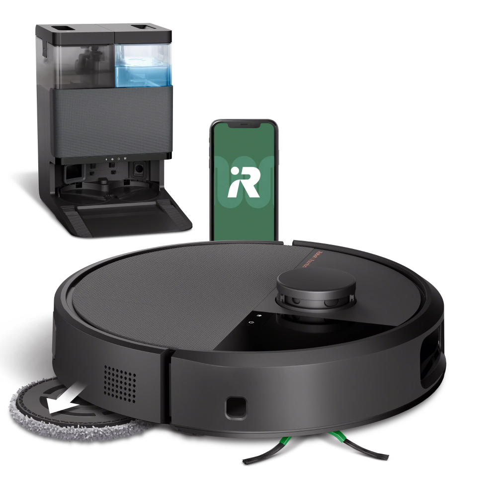Robô Aspirador Roomba 505+ Combo, com Base AutoWash Dock, Aspira e Passa Pano, iRobot