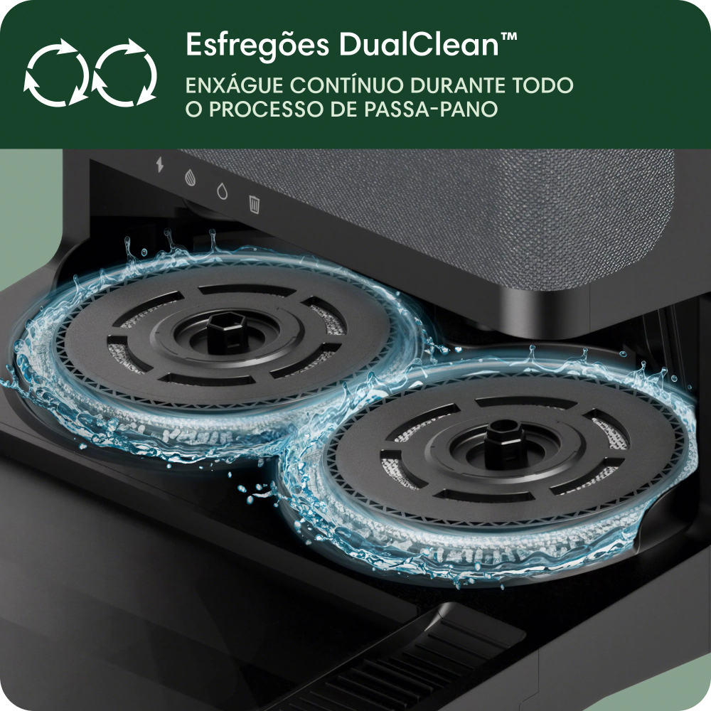 Robô Aspirador Roomba 505+ Combo, com Base AutoWash Dock, Aspira e Passa Pano, iRobot