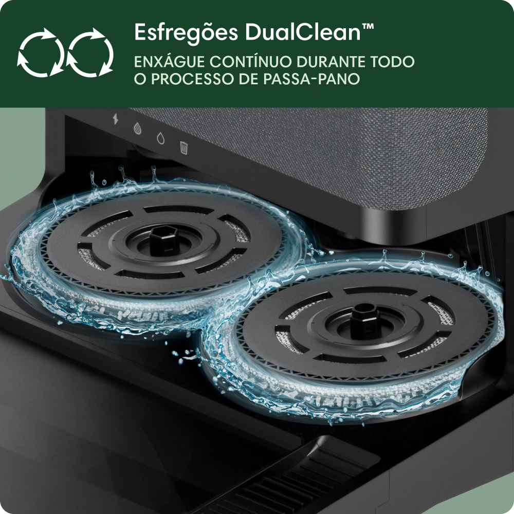 Robô Aspirador Roomba 405+ Combo, com Base AutoWash Dock, Aspira e Passa Pano, iRobot